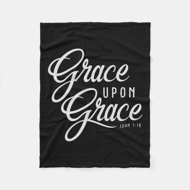 Manta Polar Grace Upon Grace Christian Faith Bible Verse Cita (Anverso)