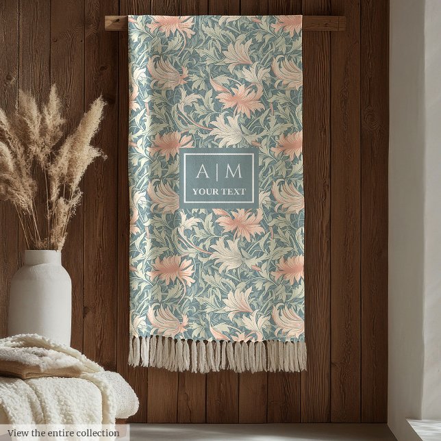 Manta Polar Graceful Morris inspirado en el nombre personaliza (Graceful Morris inspired custom name cozy throw)