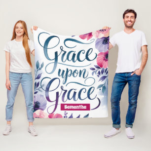 Manta Polar Gracia personalizada sobre Grace Christian