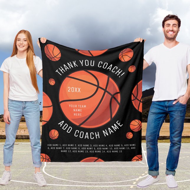 Manta Polar Gracias entrenador de baloncesto Añadir nombres de (Subido por el creador)