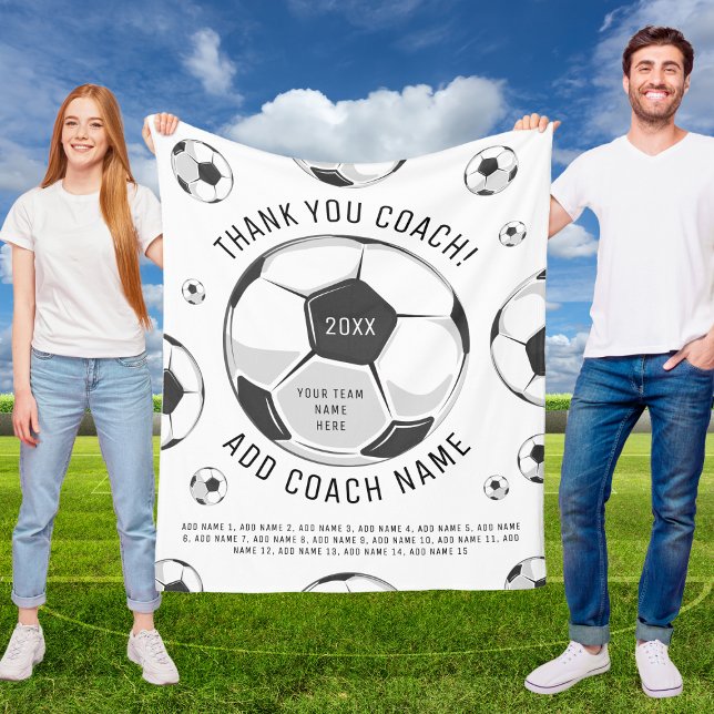 Manta Polar Gracias entrenador de fútbol Nombres de jugadores  (Subido por el creador)