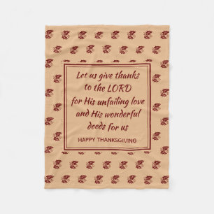 Manta Polar GRACIAS FELIZ Demos gracias BEIGE