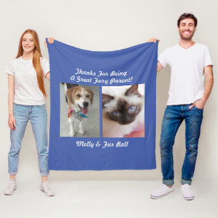 Manta Polar Gracias Gran Furia Padre Mascota DIY Mensaje y nom