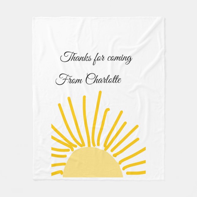 Manta Polar gracias por venir mensaje de texto nombre añadir s (Anverso)