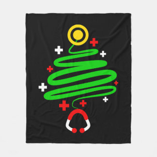 Manta Polar Graciosa enfermera árbol navideño Stethoscope cami