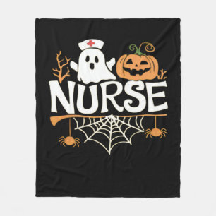 Manta Polar Graciosa enfermera Halloween Diseño Fantasma Esenc