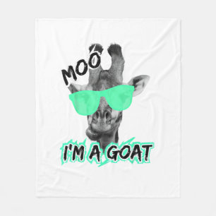 Manta Polar Graciosa jirafa Shirt Moo Soy un animal de zoológi