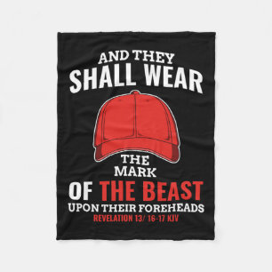 Manta Polar Graciosa Marca Anti Trump De La Beast Red Gorra Li