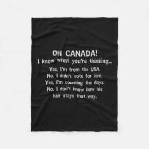 Manta Polar Gracioso anti Trump Tees Uni-adultos Negro Pequeño
