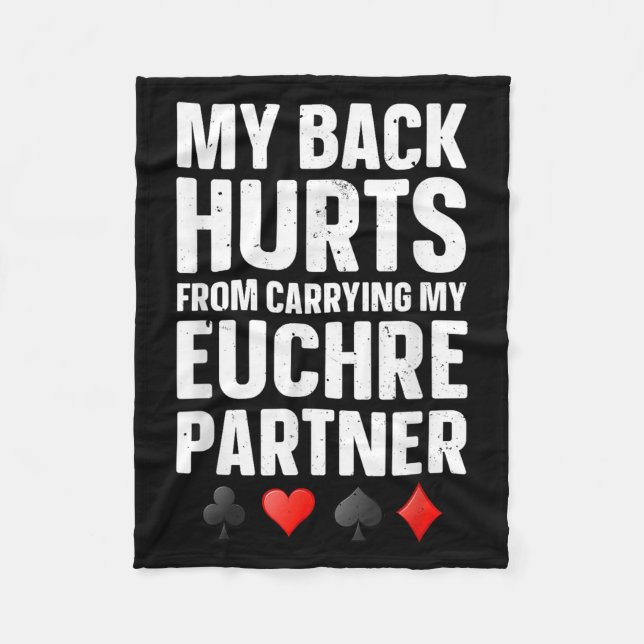 Manta Polar Gracioso Arte Euchre Para Hombres Mujeres Socias E (Anverso)