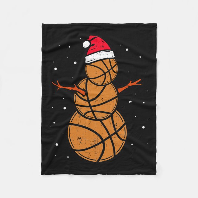 Manta Polar Gracioso Baloncesto Para Niños Chicas Navidades Sn (Anverso)