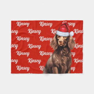 Manta Polar Gracioso Boykin Español Nombre Perro Navidades Pat