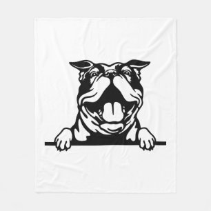 Manta Polar Gracioso Bulldog feliz