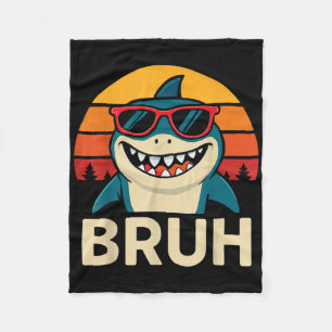 Manta Polar Gracioso Burh Shark Con Meme De Las Sombrillas