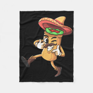 Manta Polar Gracioso Burrito Mexicano Cinco De Mayo Disfraz Fi