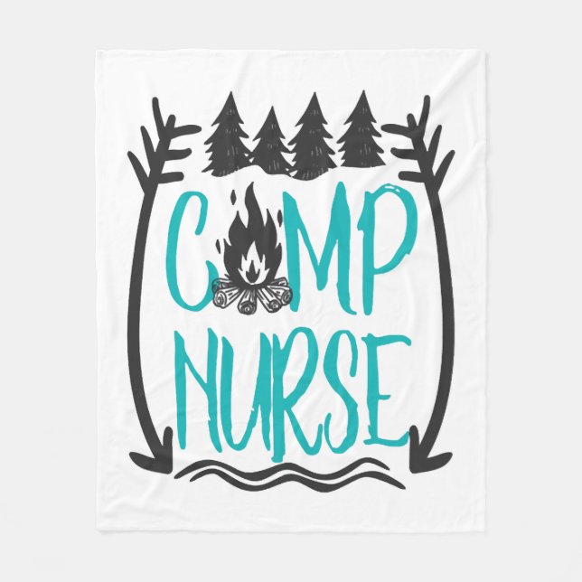 Manta Polar Gracioso campamento de verano Enfermería de enferm (Anverso)