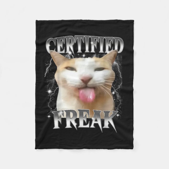 Manta Polar Gracioso Cemento Freak Certificado de Comer Cement (Anverso)