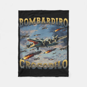 Manta Polar Gracioso Cocodrilo Meme Bombardiro Crocodilo Funny