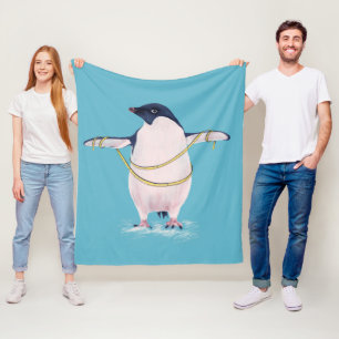 Manta Polar Gracioso Dieting Penguin