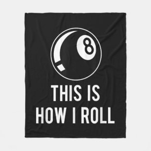 Manta Polar Gracioso Diseño De Billares Para Jugadores De Pisc