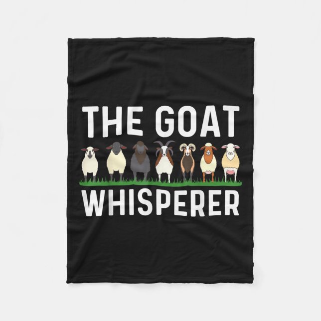 Manta Polar Gracioso Diseño de Cabra Hombres Mujeres Crianza A (Anverso)