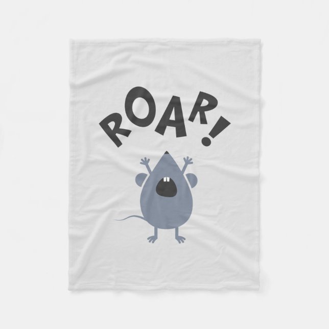 Manta Polar Gracioso diseño de mouse ruar (Anverso)