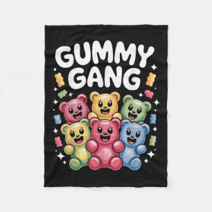 Manta Polar Gracioso Diseño De Oso Gummy Para Hombres Mujeres 