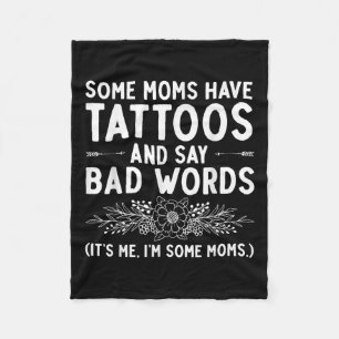 Manta Polar Gracioso Diseño De Tatuajes Para Mamá Artista De T