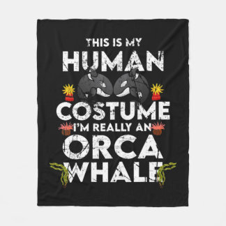 Manta Polar Gracioso disfraz de Orca Halloween