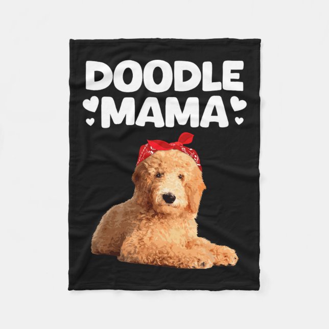 Manta Polar Gracioso Doodle Mama Design Para Mamá Mujeres Gold (Anverso)