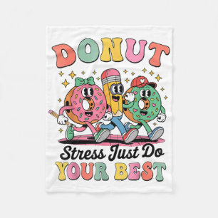 Manta Polar Gracioso Estrés De Donut Haz Tu Mejor Regalo De Gr