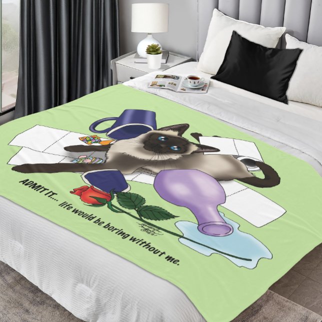 Manta Polar Gracioso gato siamés (Subido por el creador)