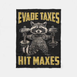 Manta Polar Gracioso Gimnasio De Levantamiento De Peso Raccoon
