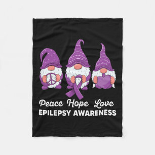 Manta Polar Gracioso Gnomes Paz Esperanza Amor Epilepsia Aware