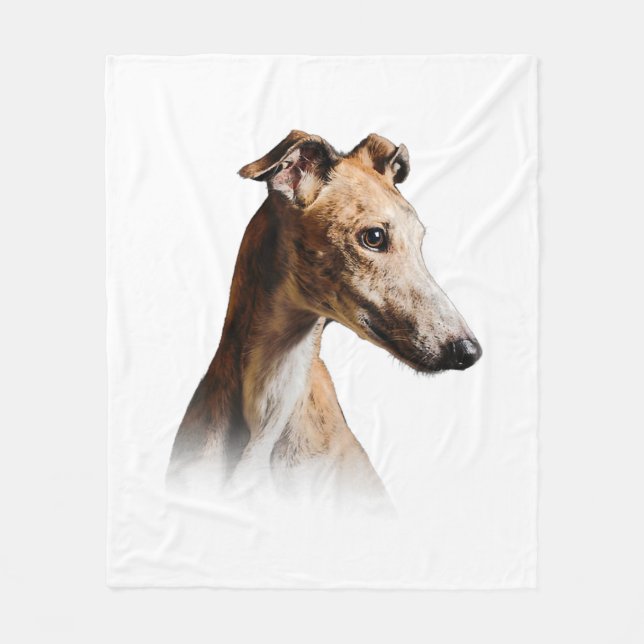 Manta Polar Gracioso Greyhound Face Greyhound Smile Greyhound (Anverso)