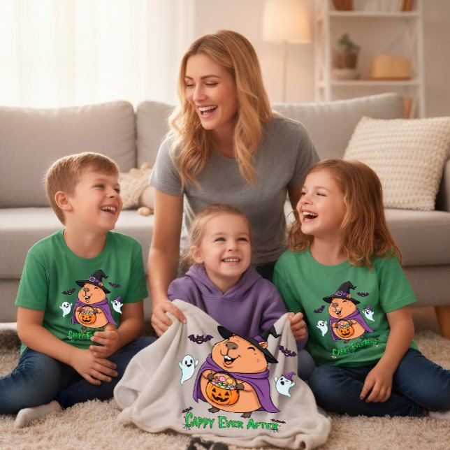 Manta Polar Gracioso Halloween Spooky Cute Capybara Bruja (Subido por el creador)