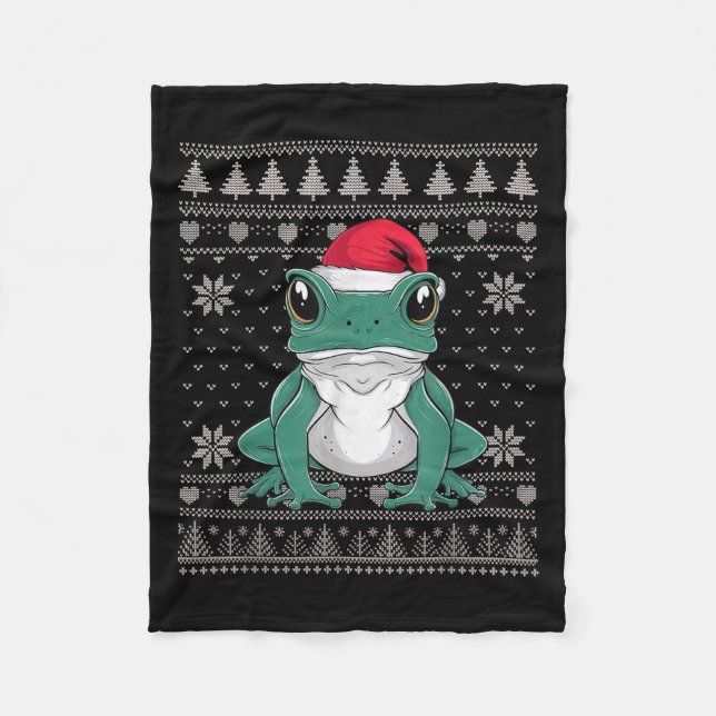 Manta Polar Gracioso Ison Dart Frog Navidades feos Sweater San (Anverso)