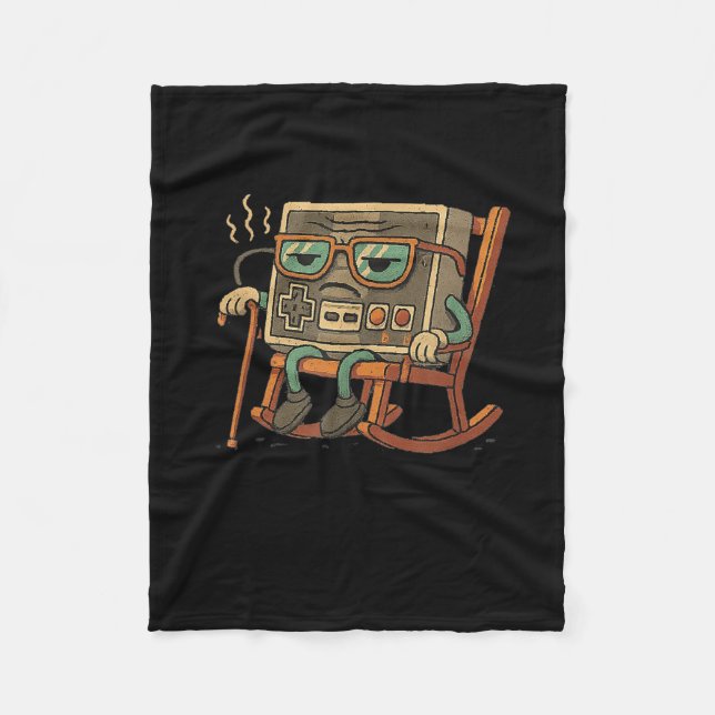 Manta Polar Gracioso juego de videojuegos antiguo retro 80 de  (Anverso)