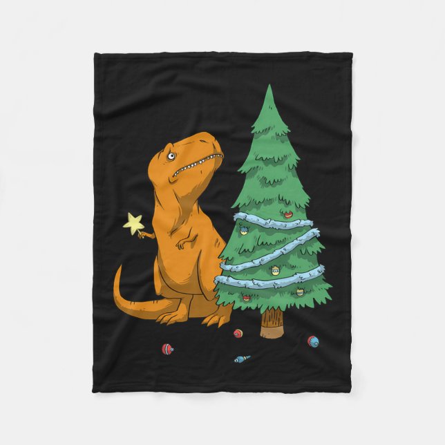 Manta Polar Gracioso La Lucha Dinosaurio Star Tree Light Chris (Anverso)