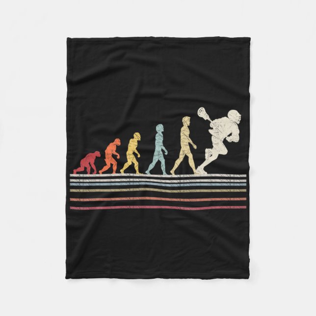 Manta Polar Gracioso Lacrosse Evolución Del Hombre Deporte Ret (Anverso)