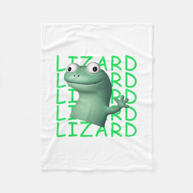 Manta Polar Gracioso Lizard Lizard Lizard Meme Tendencia Viral (Anverso)