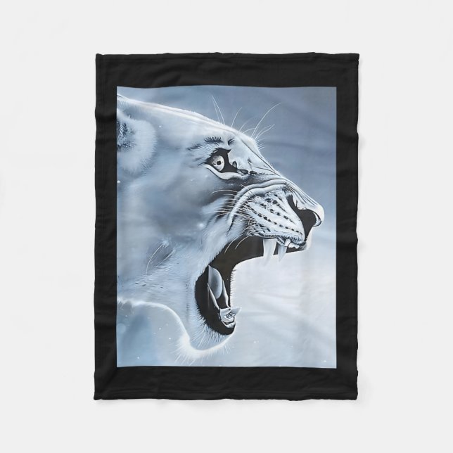 Manta Polar Gracioso Mono de León Meme Ragebait Meme Brainrot  (Anverso)