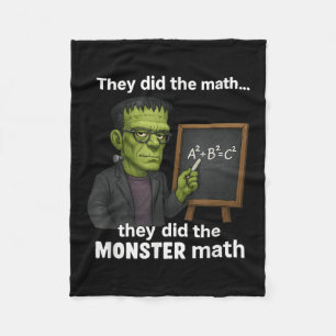 Manta Polar Gracioso Monster Math Pun de Halloween, humor de p