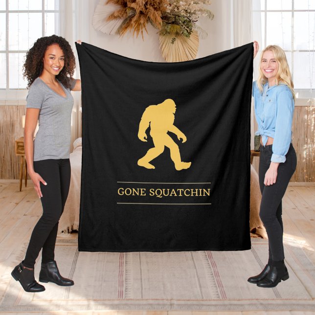 Manta Polar Gracioso Pato Grande Gone Squatchin Sasquatch (Subido por el creador)