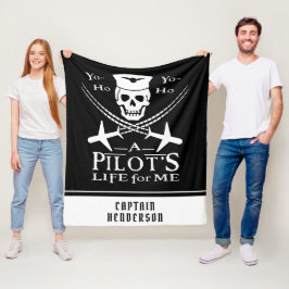 Manta Polar Gracioso piloto de aviones Skull Pirate Humor| Per