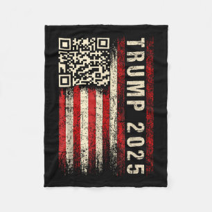 Manta Polar Gracioso Qr Donald Trump bailando con el vídeo de
