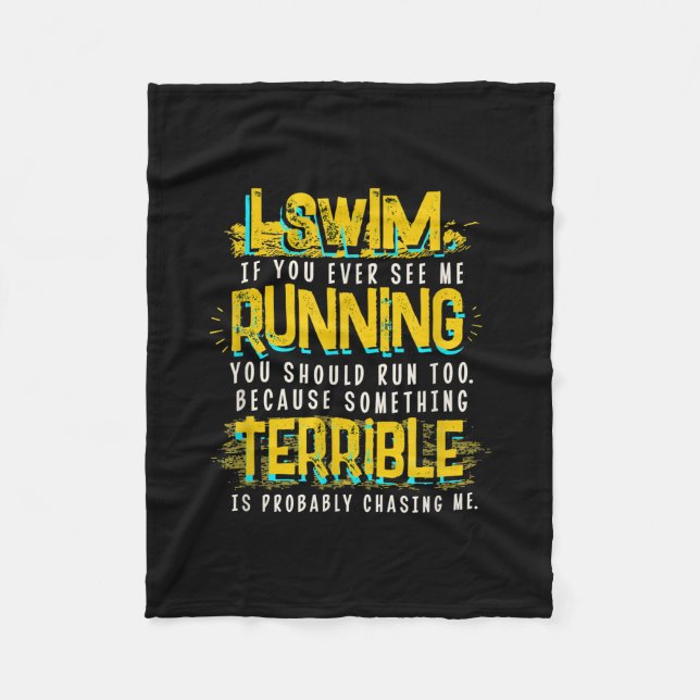 Manta Polar Gracioso Regalo De Natación Para Los Nadadores (Anverso)