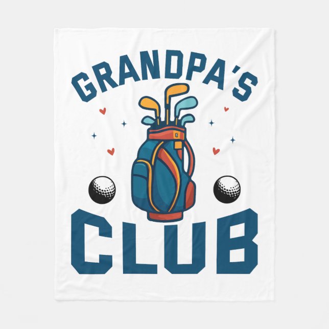 Manta Polar Gracioso regalo del club de golf del abuelo (Anverso)