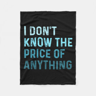 Manta Polar Gracioso Sarcástico No Sé El Precio De Nada