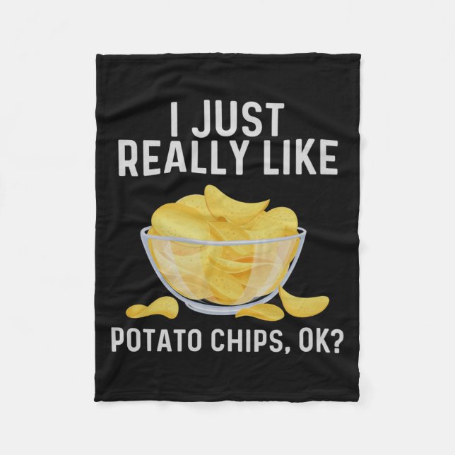 Manta Polar Gracioso Tato Chips Arte Para Hombres Mujeres Bols (Anverso)